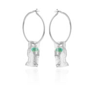 Earrings 5626 in Silver with Apatite