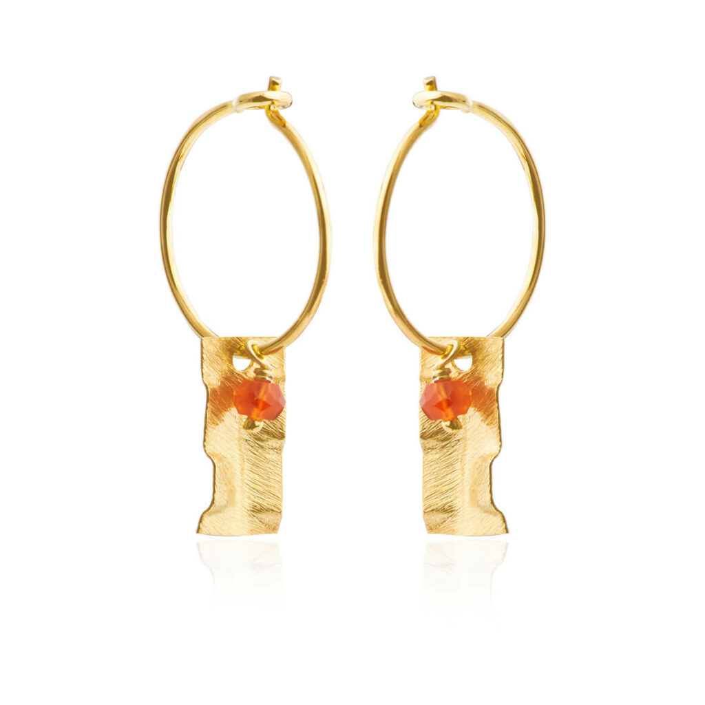 Jewellery gold plated silver earring, style number: 5626-2-114