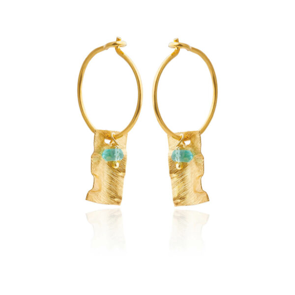 Jewellery gold plated silver earring, style number: 5626-2-203