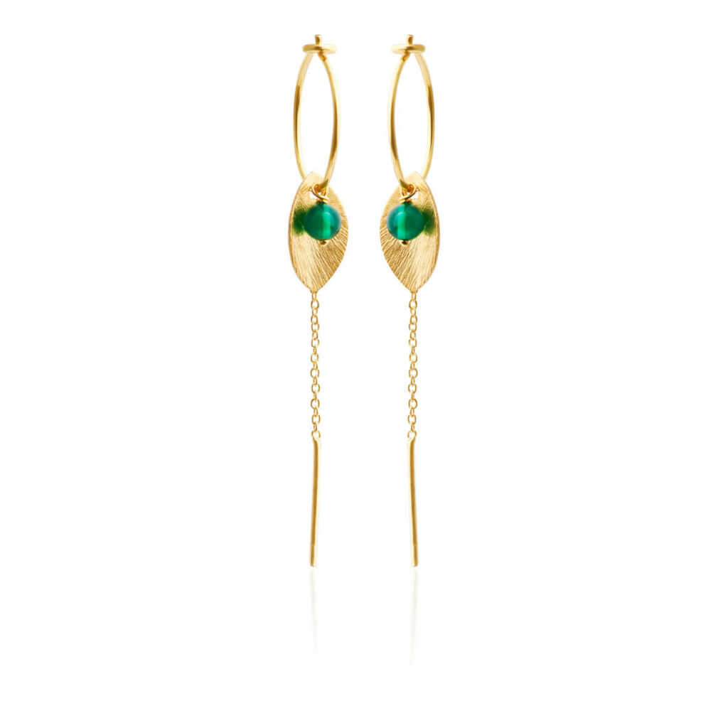 Jewellery gold plated silver earring, style number: 5629-2-102