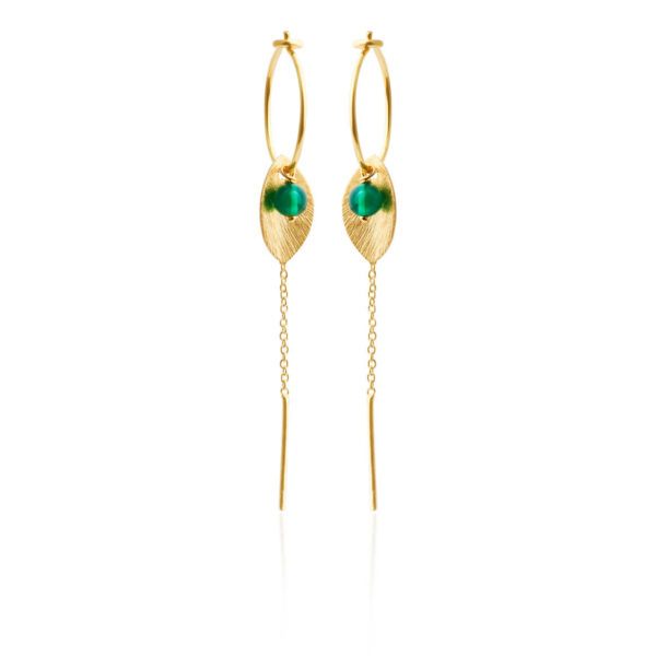 Jewellery gold plated silver earring, style number: 5629-2-102