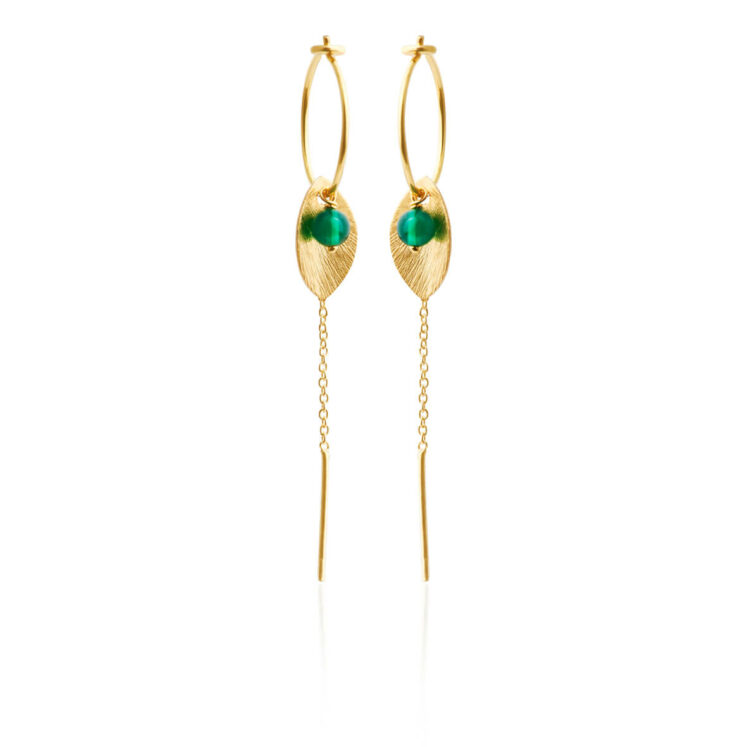 Jewellery gold plated silver earring, style number: 5629-2-102