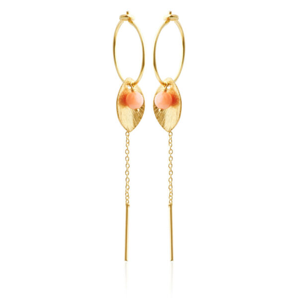 Jewellery gold plated silver earring, style number: 5629-2-129