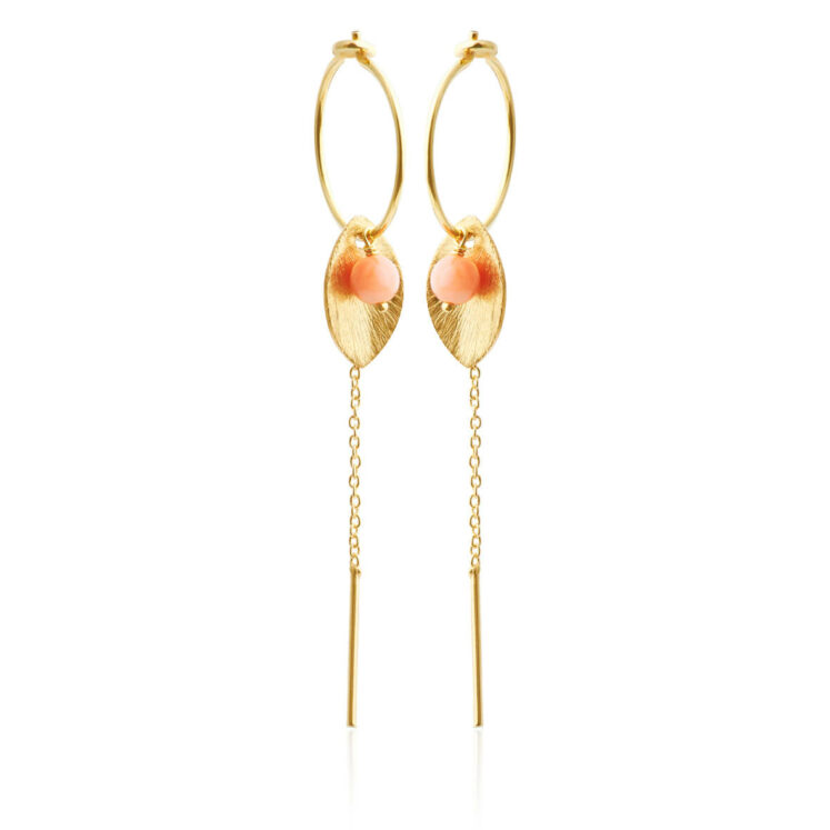 Jewellery gold plated silver earring, style number: 5629-2-129
