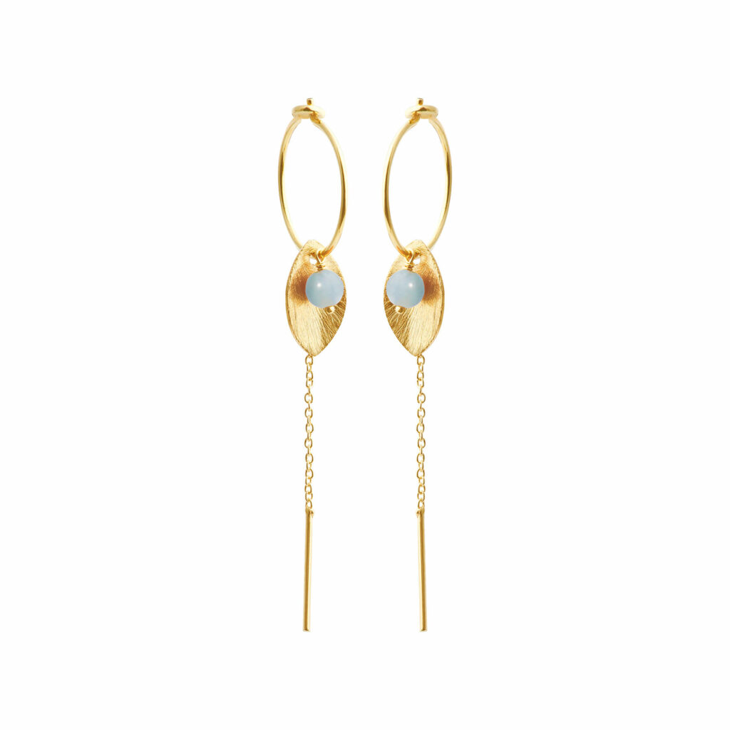 Jewellery gold plated silver earring, style number: 5629-2-156