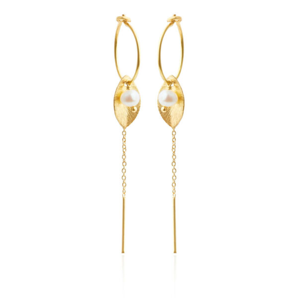 Jewellery gold plated silver earring, style number: 5629-2-900