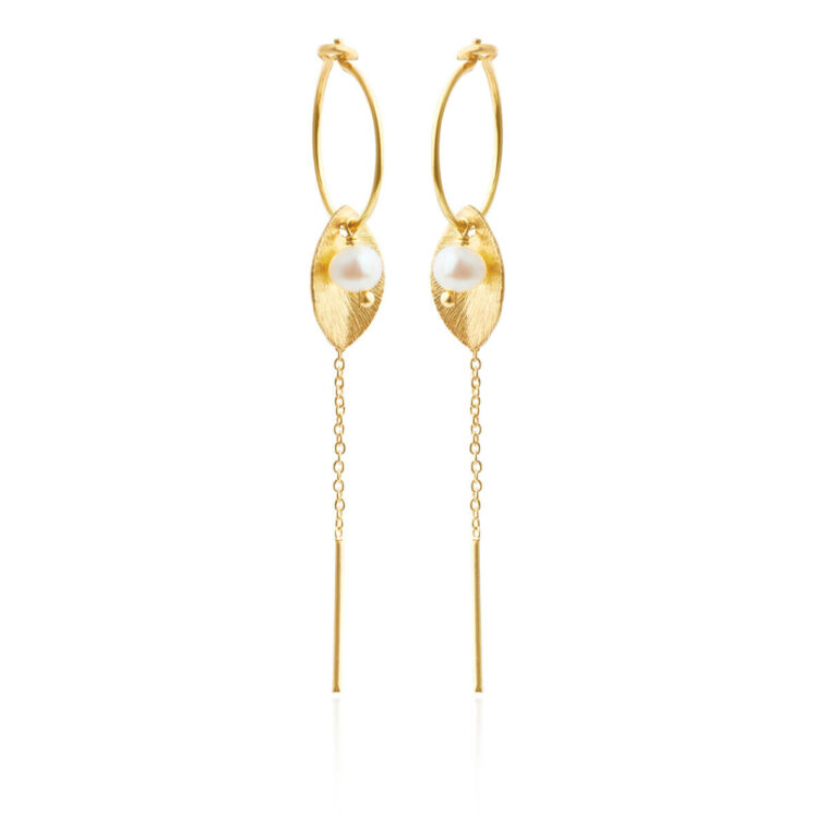 Jewellery gold plated silver earring, style number: 5629-2-900