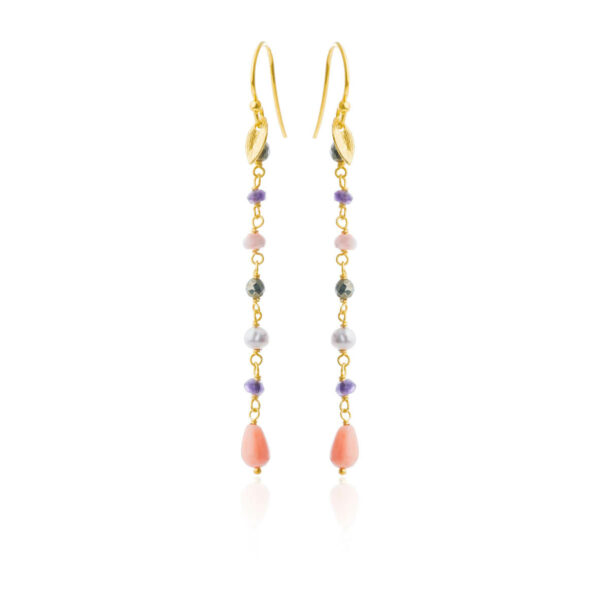 Jewellery gold plated silver earring, style number: 5634-2-560