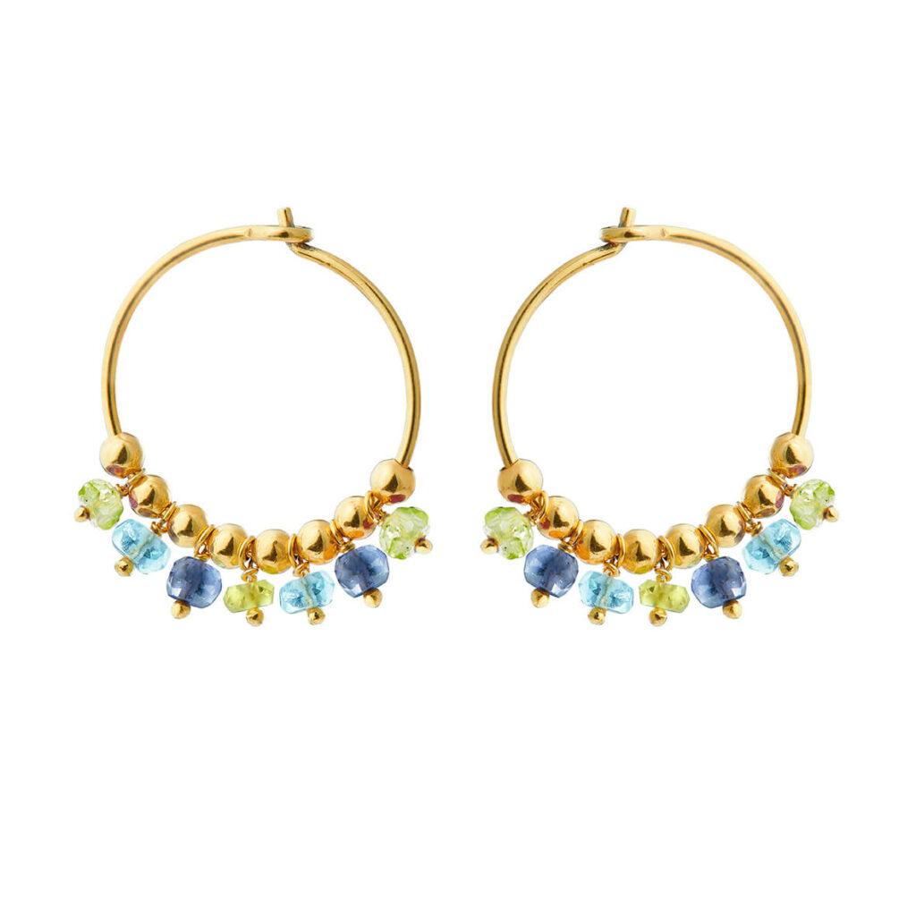 Jewellery gold plated silver earring, style number: 5635-2-557