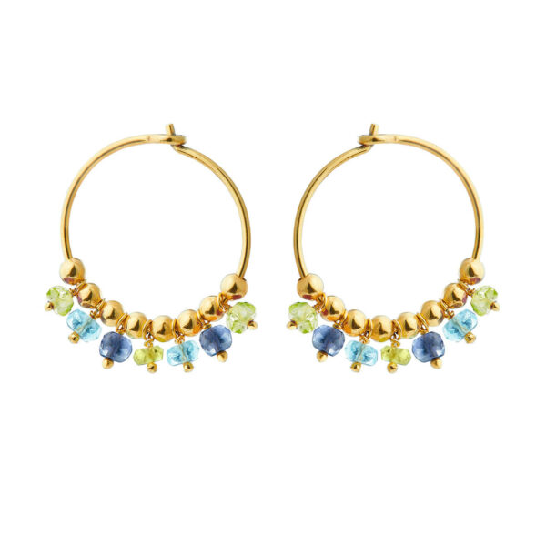 Jewellery gold plated silver earring, style number: 5635-2-557