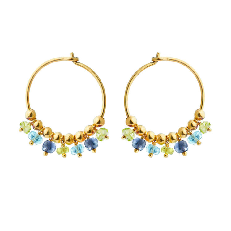 Jewellery gold plated silver earring, style number: 5635-2-557