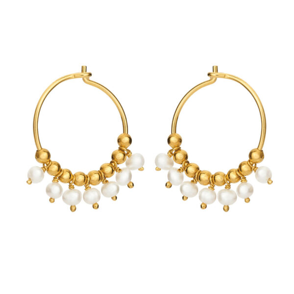 Jewellery gold plated silver earring, style number: 5635-2-900