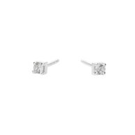 Earrings 5637 in Silver with White zirconia