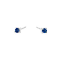 Earrings 5637 in Silver with Sapphire blue zirconia