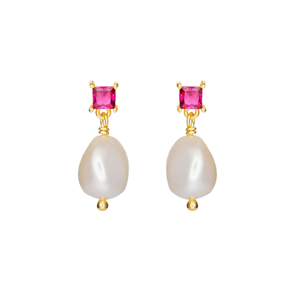 Jewellery gold plated silver earring, style number: 5638-2-181