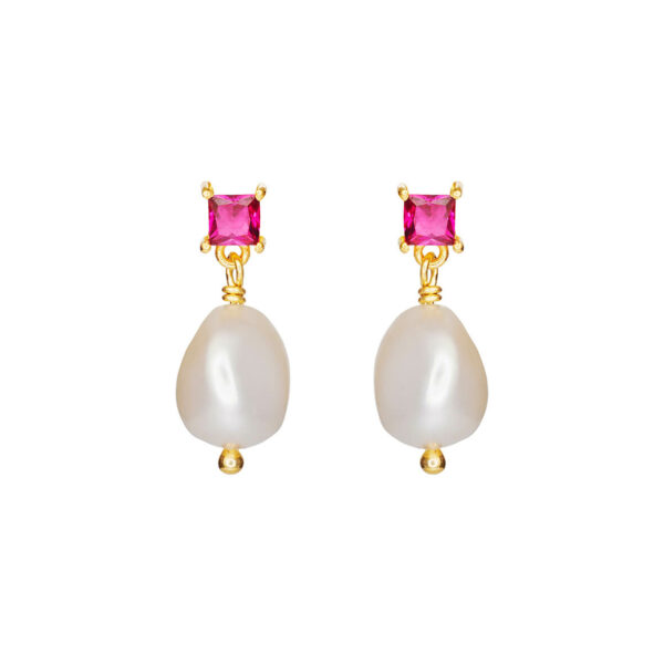 Jewellery gold plated silver earring, style number: 5638-2-181