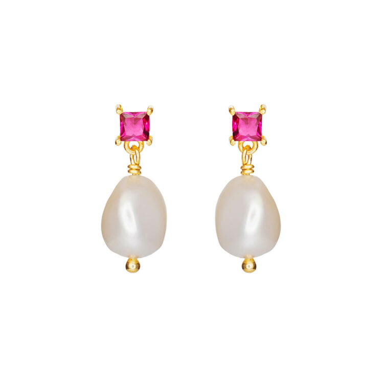 Jewellery gold plated silver earring, style number: 5638-2-181