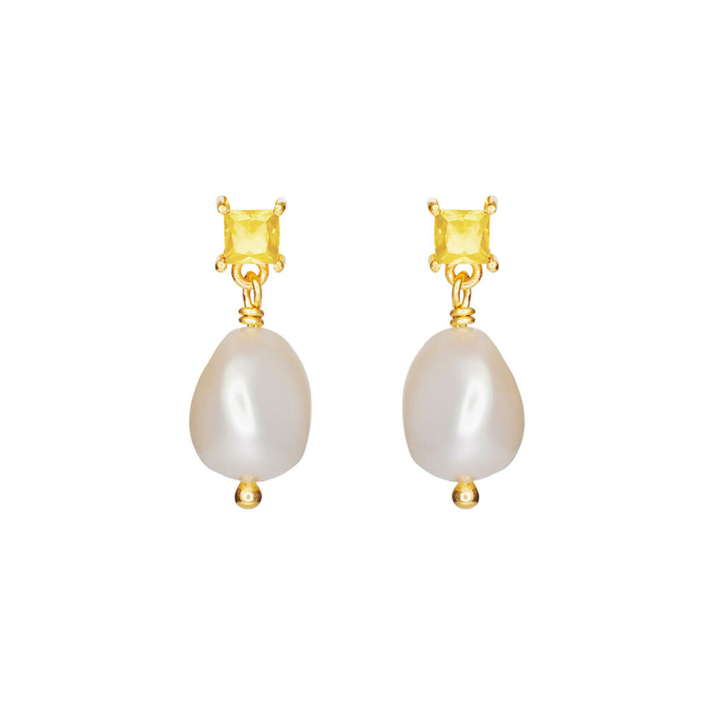 Jewellery gold plated silver earring, style number: 5638-2-212