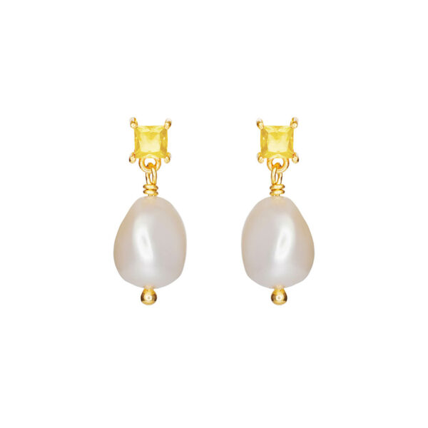 Jewellery gold plated silver earring, style number: 5638-2-212