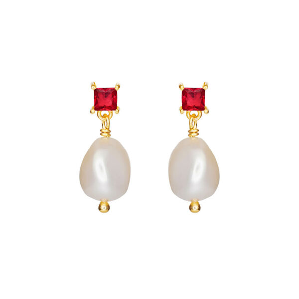 Jewellery gold plated silver earring, style number: 5638-2-218