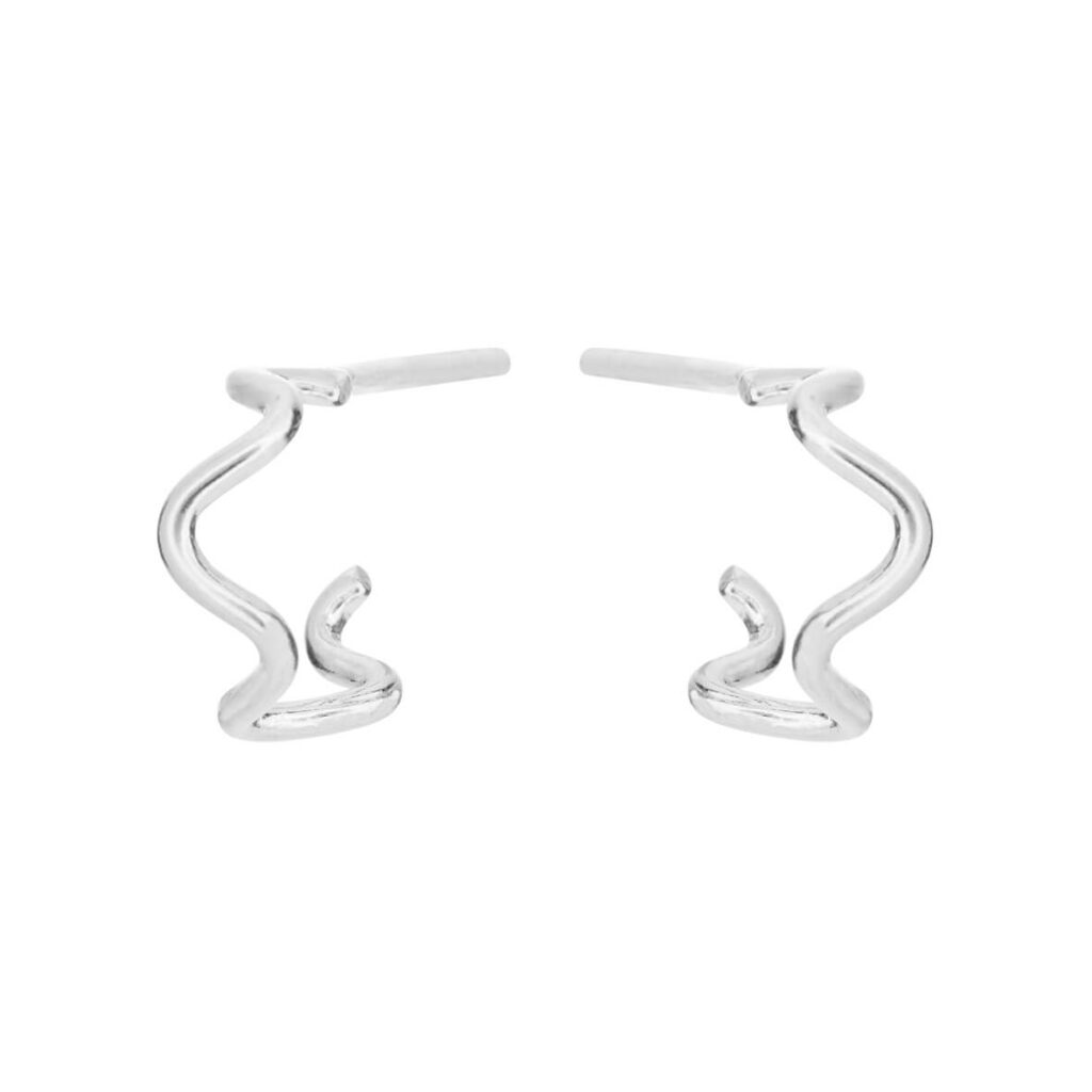 Jewellery polished silver earring, style number: 5639-11