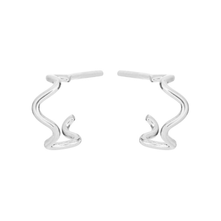 Jewellery polished silver earring, style number: 5639-11