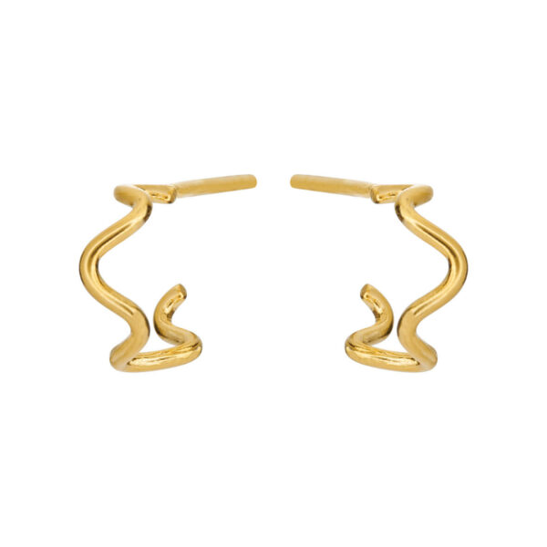 Jewellery polished gold plated silver earring, style number: 5639-21