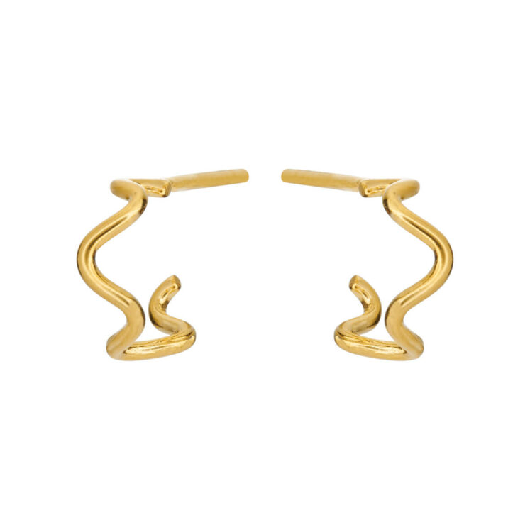 Jewellery polished gold plated silver earring, style number: 5639-21