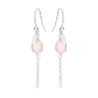 Earrings 5640 in Silver with Light pink freshwater pearl