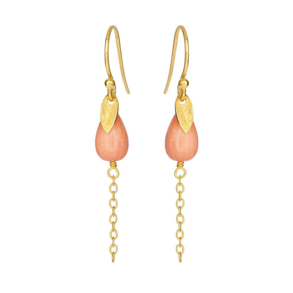 Jewellery gold plated silver earring, style number: 5640-2-129