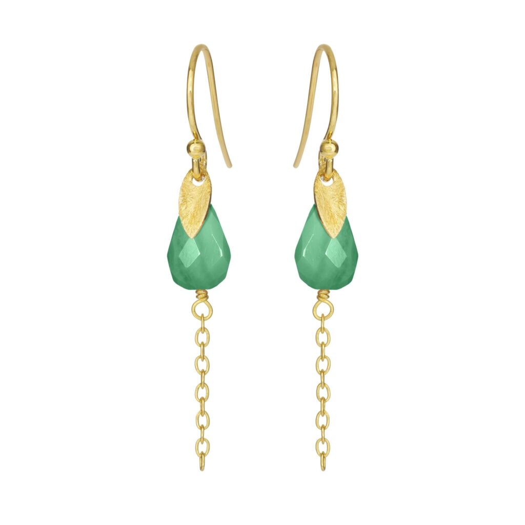 Jewellery gold plated silver earring, style number: 5640-2-139