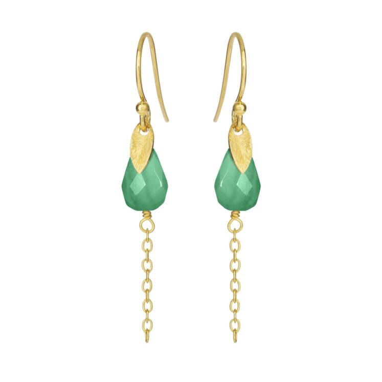 Jewellery gold plated silver earring, style number: 5640-2-139