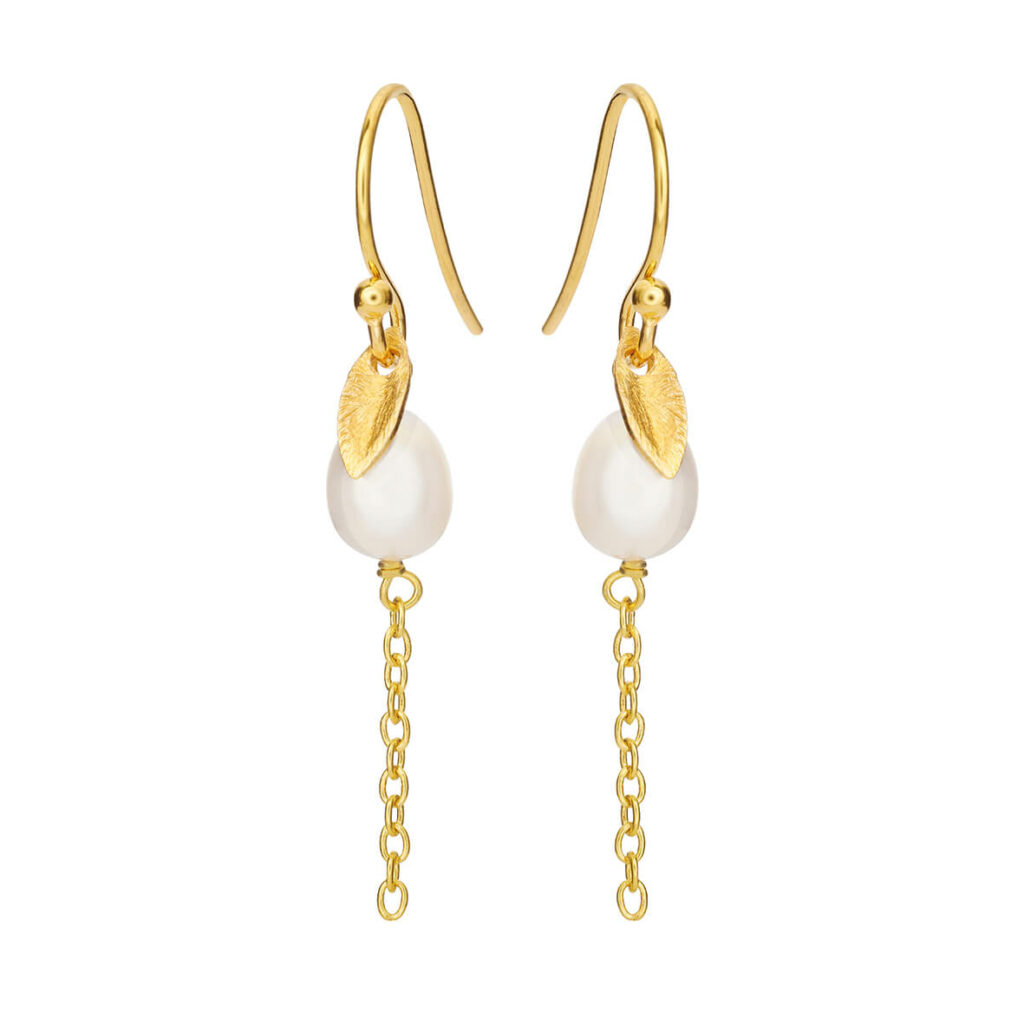Jewellery gold plated silver earring, style number: 5640-2-900