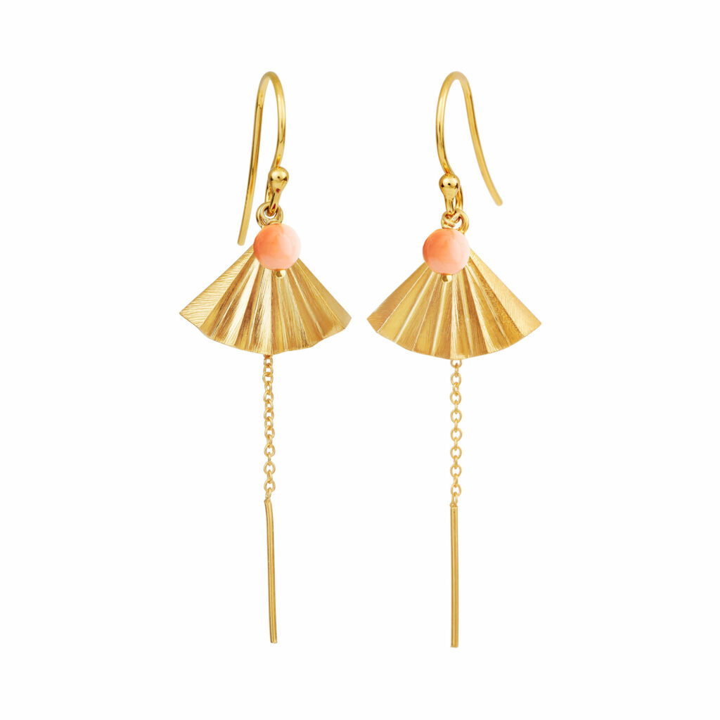 Jewellery gold plated silver earring, style number: 5641-2-129
