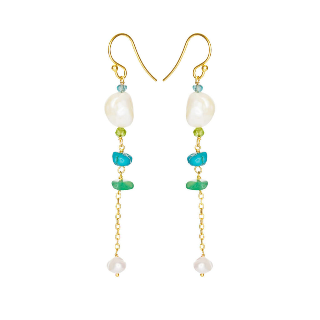 Jewellery gold plated silver earring, style number: 5642-2-565