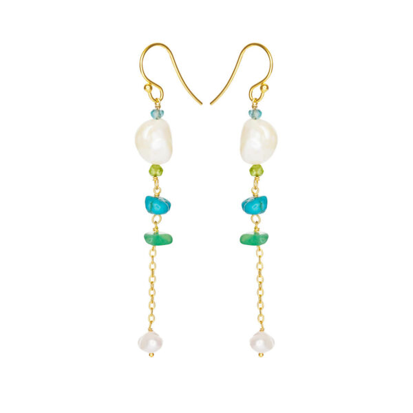Jewellery gold plated silver earring, style number: 5642-2-565