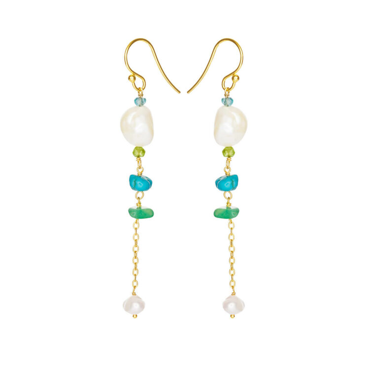 Jewellery gold plated silver earring, style number: 5642-2-565