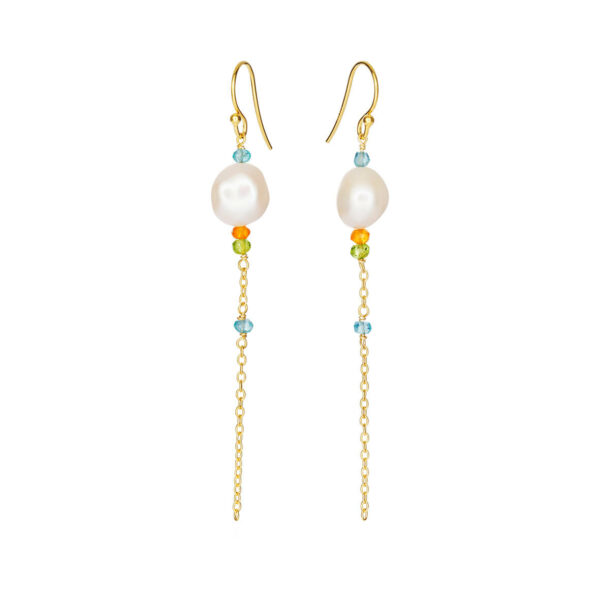Jewellery gold plated silver earring, style number: 5642-2-572