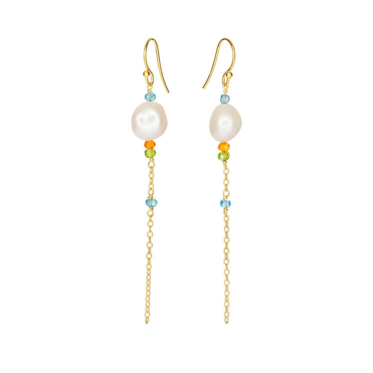 Jewellery gold plated silver earring, style number: 5642-2-572