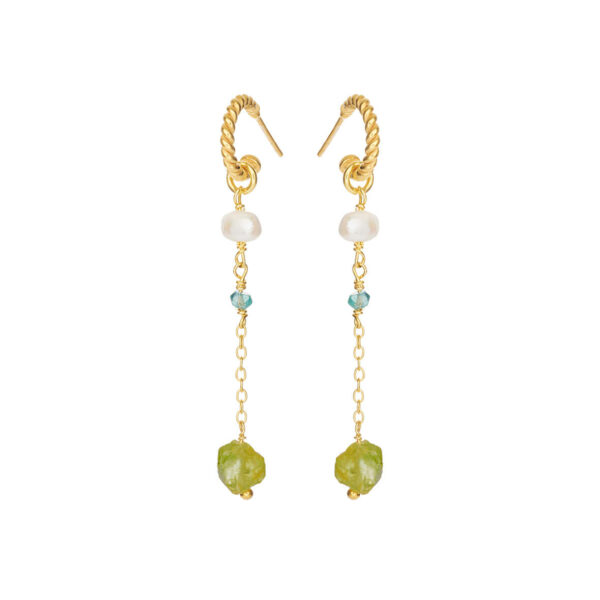 Jewellery gold plated silver earring, style number: 5643-2-574