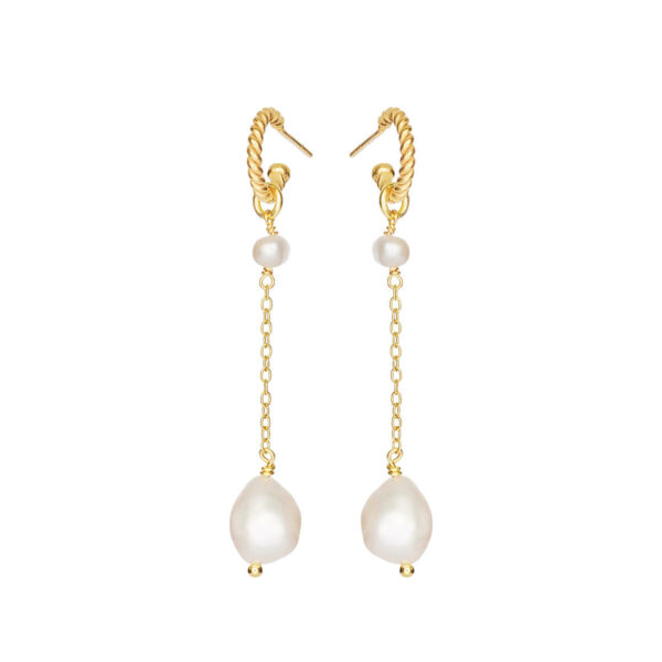 Jewellery gold plated silver earring, style number: 5643-2-900