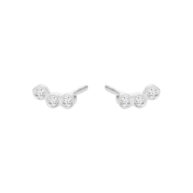 Earrings 5646 in Silver with White zirconia