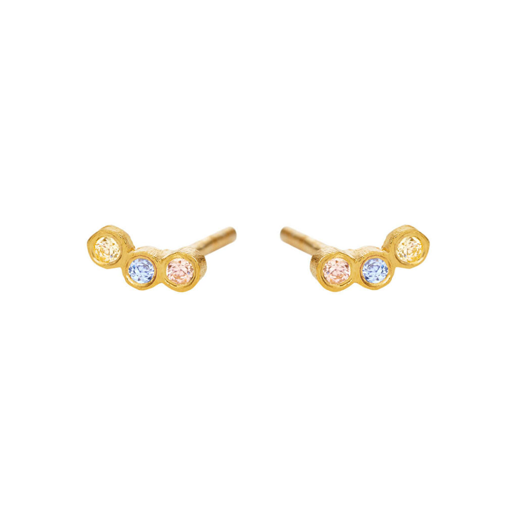 Jewellery gold plated silver earring, style number: 5646-2-570