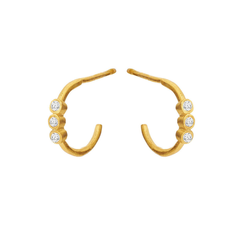Jewellery gold plated silver earring, style number: 5647-2-185