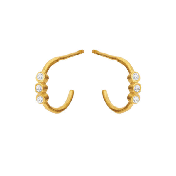 Jewellery gold plated silver earring, style number: 5647-2-185