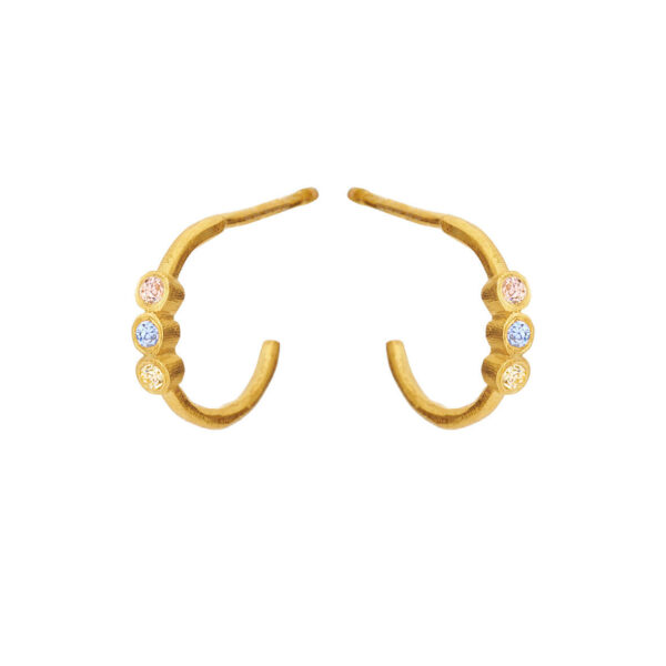 Jewellery gold plated silver earring, style number: 5647-2-570