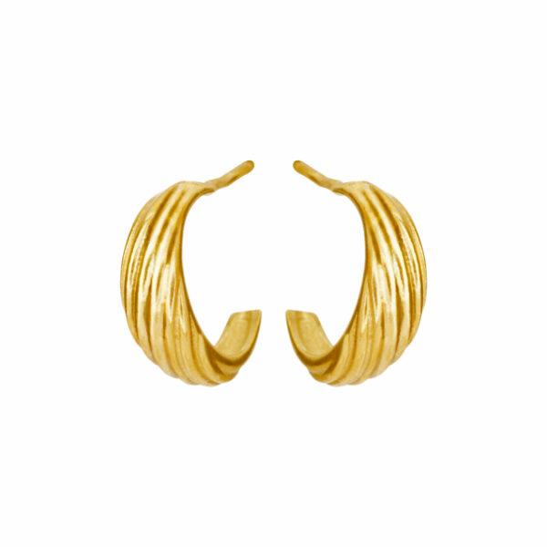 Jewellery polished gold plated silver earring, style number: 5651-21