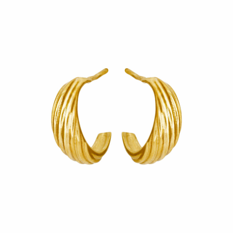 Jewellery polished gold plated silver earring, style number: 5651-21