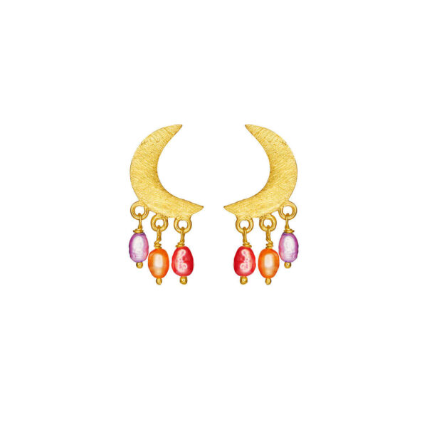 Jewellery gold plated silver earring, style number: 5652-2-920