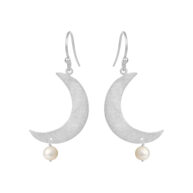 Earrings 5654 in Silver with White freshwater pearl